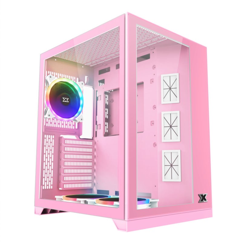 Caja Pc Gaming Xigmatek Aquarius S Queen Pink ARGB / semi torre ATX / 2  paneles cristal templado / 3 ventiladores - PcSix Informática
